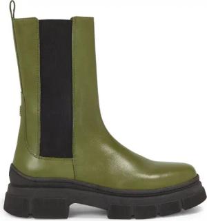Tommy Hilfiger Klassische Stiefeletten Essential Leather Chelsea Boot FW0FW07490 Grün