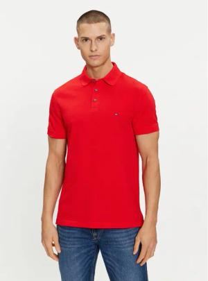 Tommy Hilfiger Poloshirt 1985 MW0MW17771 Rot Slim Fit