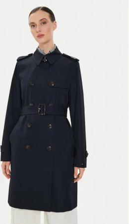 Tommy Hilfiger Tenchcoat WW0WW42133 Dunkelblau Slim Fit
