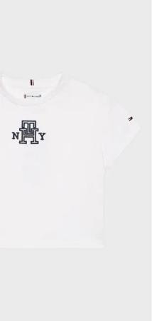 Tommy Hilfiger T-Shirt KG0KG07437 D Weiß Regular Fit