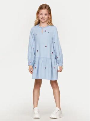 Tommy Hilfiger Kleid für den Alltag KG0KG08104 Blau Regular Fit