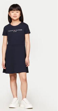 Tommy Hilfiger Kleid für den Alltag KG0KG08023 Dunkelblau Regular Fit
