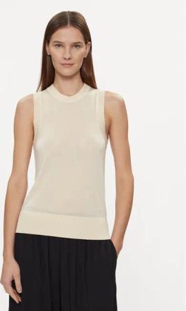 Tommy Hilfiger Pullover Md Lyocell Silk Blend Vest WW0WW40980 Gelb Regular Fit