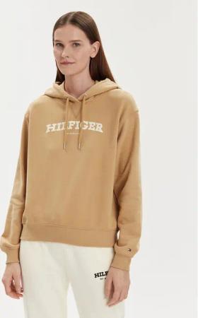 Tommy Hilfiger Sweatshirt Monotype Flock WW0WW41236 Beige Relaxed Fit