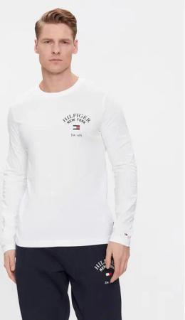 Tommy Hilfiger Longsleeve Arch Varsity MW0MW34252 Weiß Regular Fit