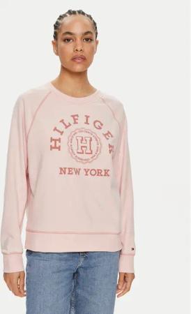 Tommy Hilfiger Sweatshirt Varsity WW0WW41239 Rosa Regular Fit