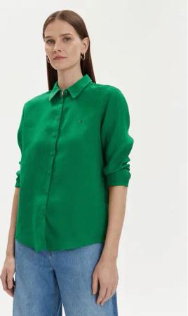 Tommy Hilfiger Hemd WW0WW42037 Grün Relaxed Fit
