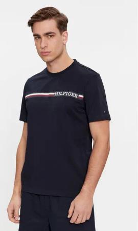 Tommy Hilfiger T-Shirt Monotype MW0MW33688 Dunkelblau Regular Fit