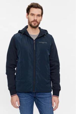 Tommy Hilfiger Sweatshirt Mix Media MW0MW34253 Dunkelblau Regular Fit