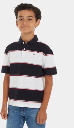 Tommy Hilfiger Poloshirt Global Rugby KB0KB08857 Weiß Relaxed Fit