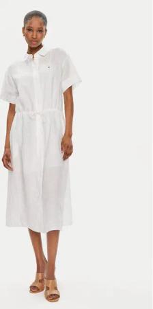 Tommy Hilfiger Hemdkleid WW0WW41911 Weiß Relaxed Fit