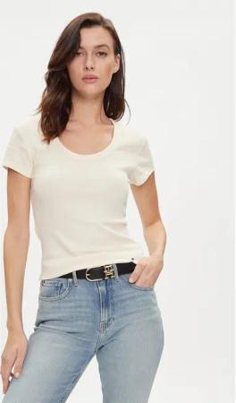 Tommy Hilfiger T-Shirt WW0WW41776 Beige Slim Fit