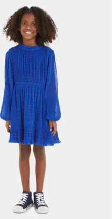Tommy Hilfiger Kleid für den Alltag KG0KG07567 Blau Regular Fit