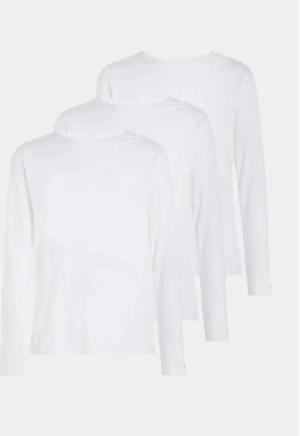 Tommy Hilfiger 3er-Set Longsleeves UM0UM03022 Weiß Slim Fit