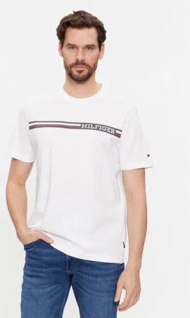 Tommy Hilfiger T-Shirt Monotype MW0MW33688 Weiß Regular Fit