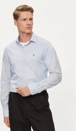 Tommy Hilfiger Hemd Circle MW0MW34649 Himmelblau Slim Fit