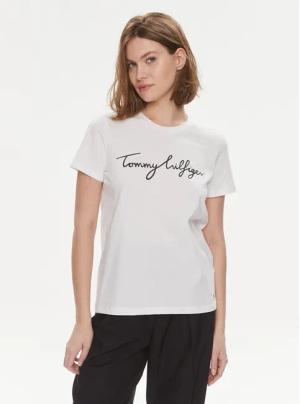 Tommy Hilfiger T-Shirt Signature WW0WW41674 Weiß Regular Fit