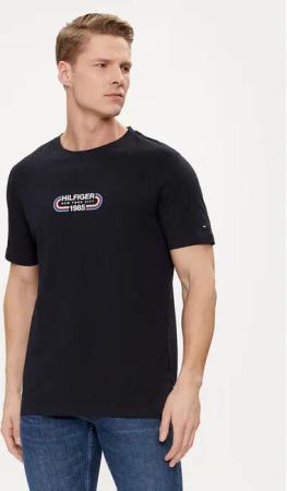 Tommy Hilfiger T-Shirt Track Graphic MW0MW34429 Dunkelblau Regular Fit