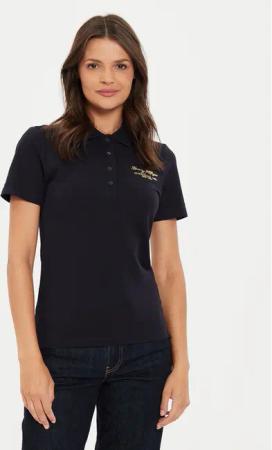 Tommy Hilfiger Poloshirt Script WW0WW43624 Dunkelblau Slim Fit