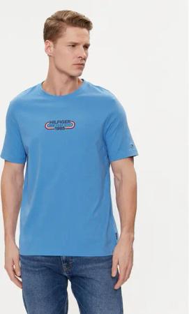 Tommy Hilfiger T-Shirt Track Graphic MW0MW34429 Blau Regular Fit