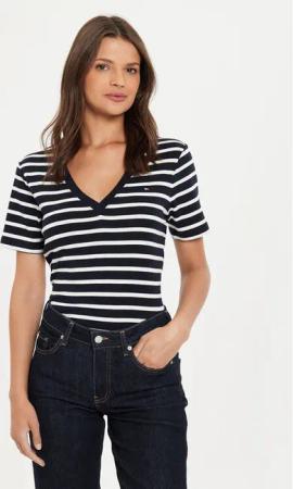 Tommy Hilfiger T-Shirt New Cody WW0WW40584 Dunkelblau Slim Fit