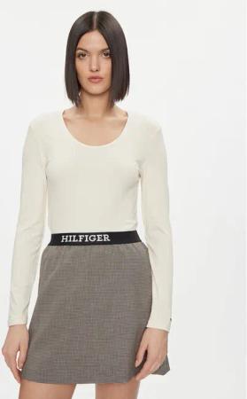Tommy Hilfiger Bluse WW0WW41654 Beige Slim Fit