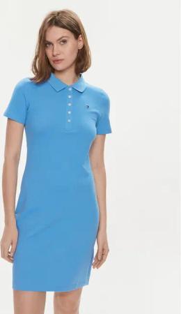 Tommy Hilfiger Kleid für den Alltag 1985 WW0WW37853 Blau Slim Fit
