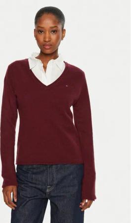 Tommy Hilfiger Pullover WW0WW43505 Dunkelrot Regular Fit