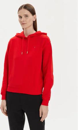 Tommy Hilfiger Sweatshirt Flag WW0WW41245 Rot Relaxed Fit