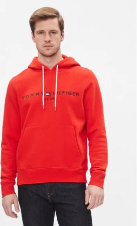 Tommy Hilfiger Sweatshirt Tommy Logo Hoody MW0MW11599 Rot Regular Fit