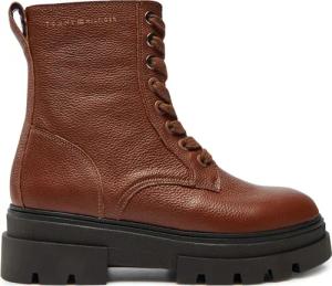 Tommy Hilfiger Stiefeletten Bicolor Leather Lace-Up FW0FW08160 Braun