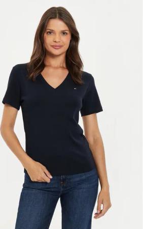 Tommy Hilfiger T-Shirt New Cody WW0WW40584 Dunkelblau Slim Fit