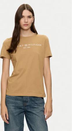 Tommy Hilfiger T-Shirt Logo WW0WW40276 Beige Regular Fit