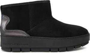 Tommy Hilfiger Schneeschuhe Metallic Suede Snowboot FW0FW07850 Schwarz