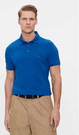 Tommy Hilfiger Poloshirt 1985 MW0MW17771 Blau Slim Fit