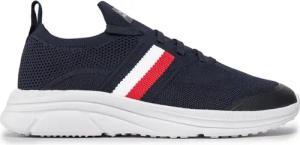 Tommy Hilfiger Sneakers Modern Runner Knit Stripes Ess FM0FM04798 Dunkelblau