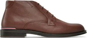 Tommy Hilfiger Schnürschuhe Core Rwb Hilfiger Lth L Boot FM0FM04804 Braun