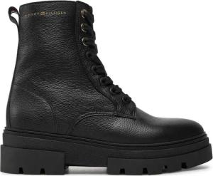Tommy Hilfiger Stiefeletten Bicolor Leather Lace-Up FW0FW08160 Schwarz