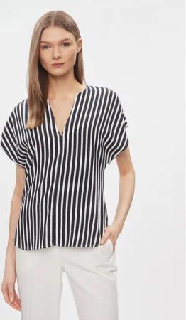 Tommy Hilfiger Bluse WW0WW41845 Dunkelblau Relaxed Fit