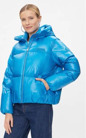 Tommy Hilfiger Daunenjacke New York Gloss WW0WW40836 Blau Relaxed Fit