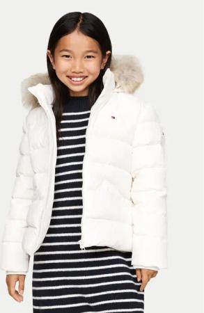 Tommy Hilfiger Daunenjacke Essential KG0KG07399 M Weiß Regular Fit