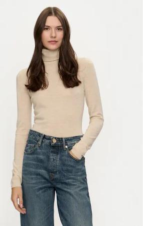 Tommy Hilfiger Rollkragenpullover WW0WW43098 Beige Slim Fit