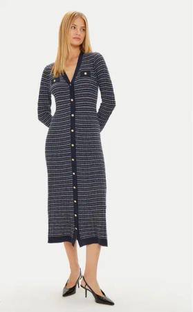Tommy Hilfiger Strickkleid WW0WW43083 Dunkelblau Regular Fit