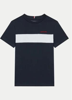 Tommy Hilfiger T-Shirt Colorblock KB0KB09142 Dunkelblau Regular Fit