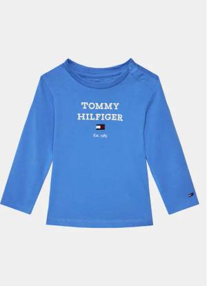 Tommy Hilfiger Bluse Logo KN0KN01760 Blau Regular Fit