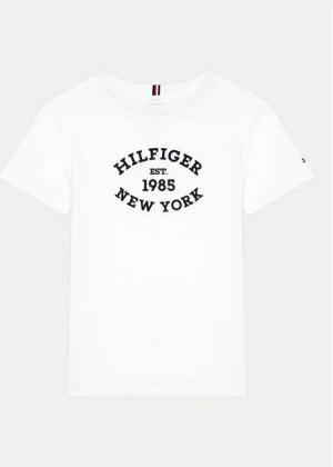 Tommy Hilfiger T-Shirt Monotype Flock KB0KB08658 Weiß Regular Fit