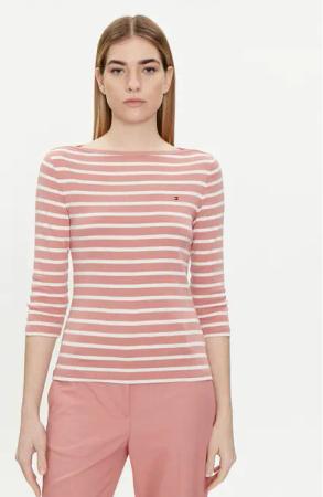 Tommy Hilfiger Bluse New Cody WW0WW40589 Rosa Slim Fit