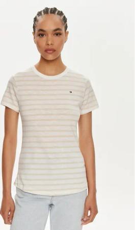 Tommy Hilfiger T-Shirt 1985 WW0WW37857 Beige Slim Fit