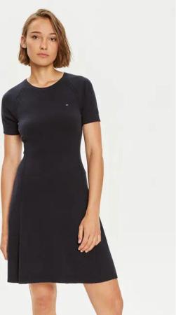 Tommy Hilfiger Kleid für den Alltag WW0WW42461 Dunkelblau Slim Fit