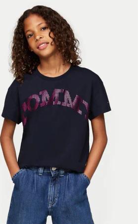 Tommy Hilfiger T-Shirt KG0KG08357 M Dunkelblau Regular Fit
